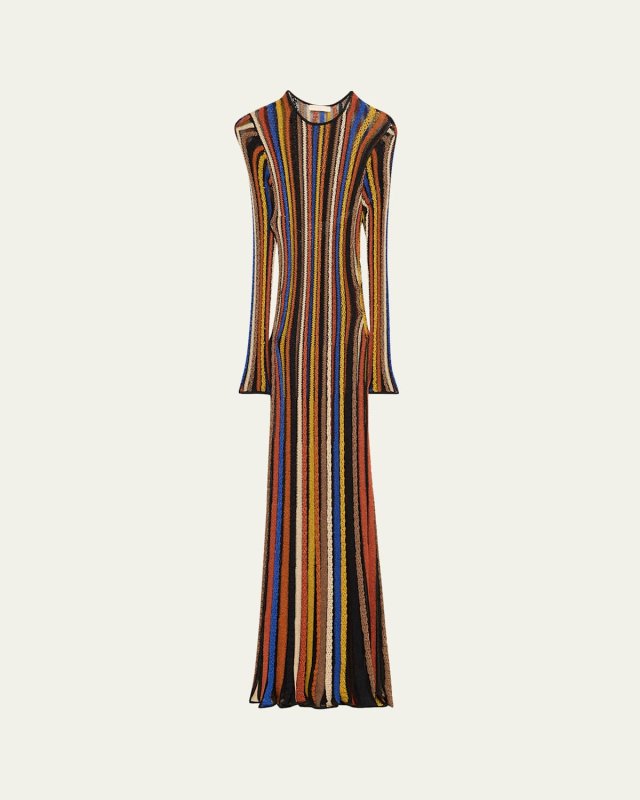 Albie Stripe Knit Long-Sleeve Dress